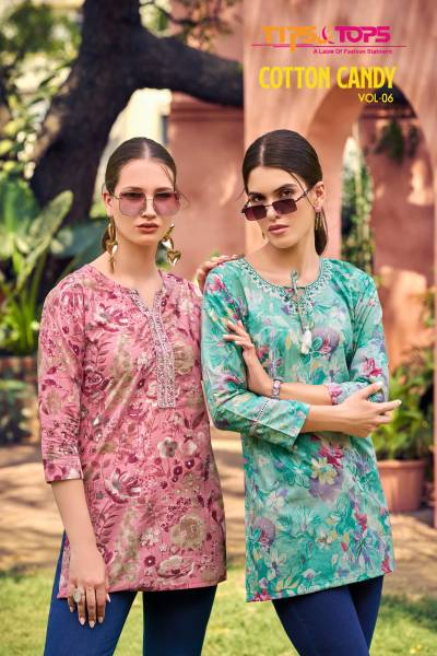 COTTON CANDY VOL 6 BY TIPS & TOPS DESIGNER COTTON TOP WHOLESALER IN INDIA